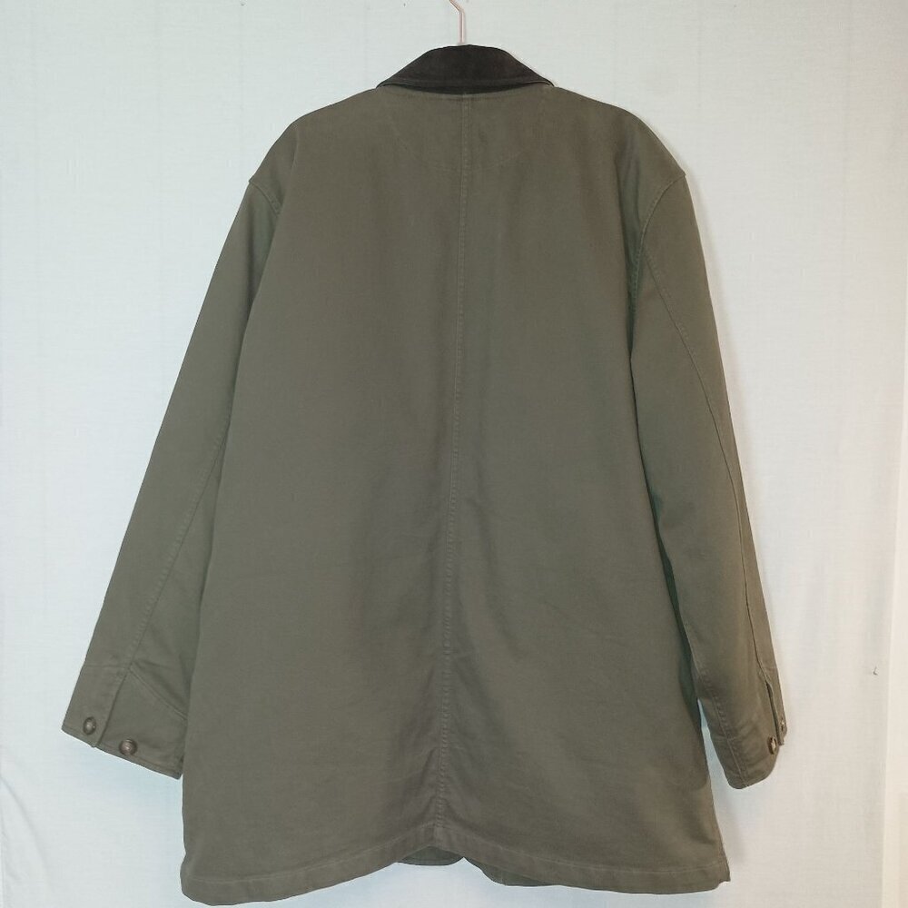 Land's End Men's Green Insulated Canvas Barn/Chore Jacket/Coat Size 46-48 reg/XL - Picture 2 of 10